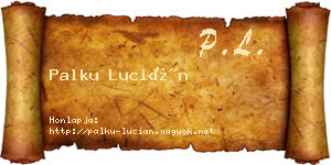 Palku Lucián névjegykártya